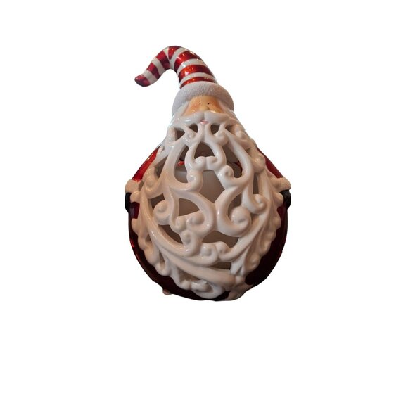 Home Reflections Whimsical Christmas Santa Luminary Flameless Candle Timer Boxed - Picture 1 of 10